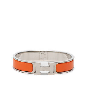 Pre-Loved Hermes Narrow Enamel Clic H Bracelet PM